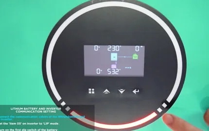 برنامج تعليمي لإعداد عاكس Anern EVO وبطارية N الليثيوم