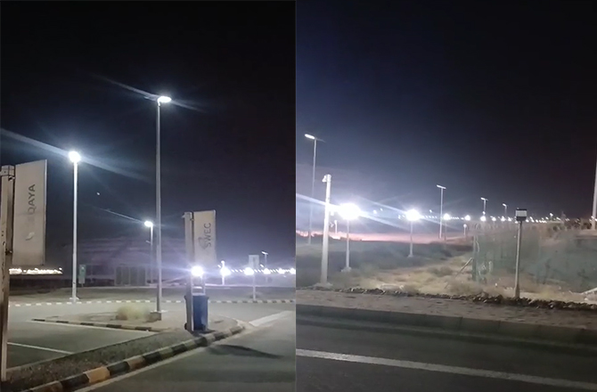 أضواء الشوارع الشمسية Anern SLV2‑100W في مشروع الإضاءة بالمملكة العربية السعودية